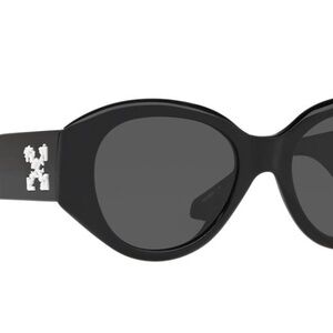 Off-White Black Round Sunglasses